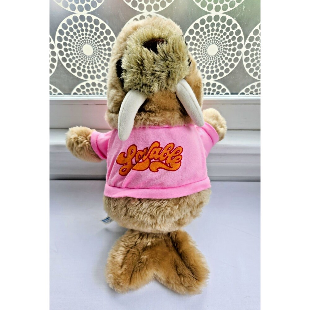 Vintage 1980 Knickerbocker Shirt Tales Bogey Walrus Plush Stuffed Animal Large